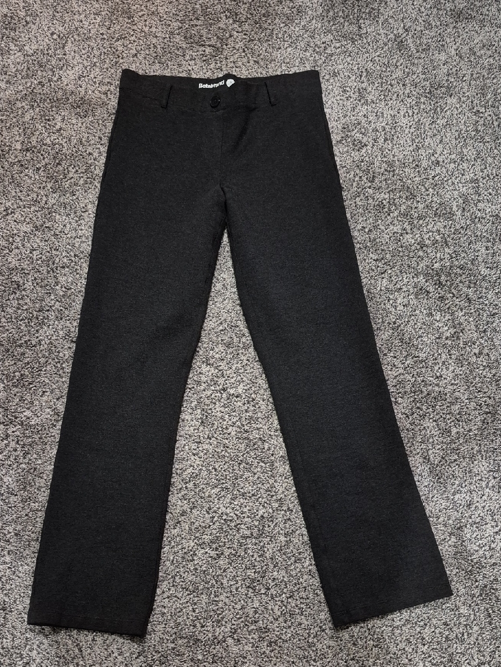 Betabrand Women's Straight Leg Yoga Dress Pants in Charcoal Gray